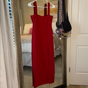 boohoo red maxi dress